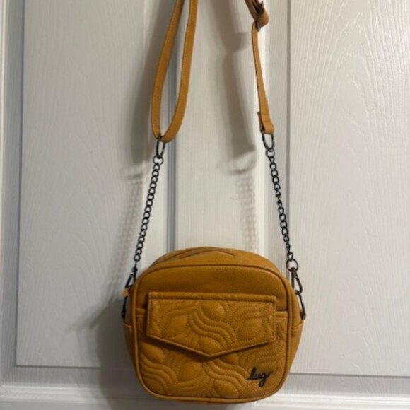 Lug-VL Swing -Convertible Crossbody Bag - Amber Yellow -EUC - Picture 1 of 4